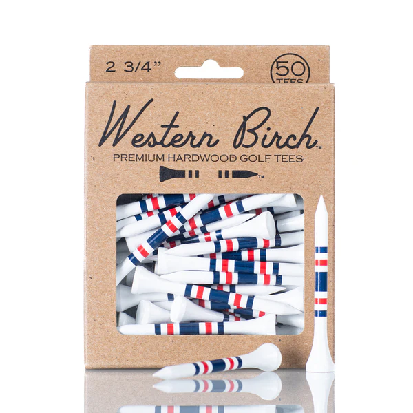 Western Birch Golf Company "Boston Tee Party" Striped Golf Tee