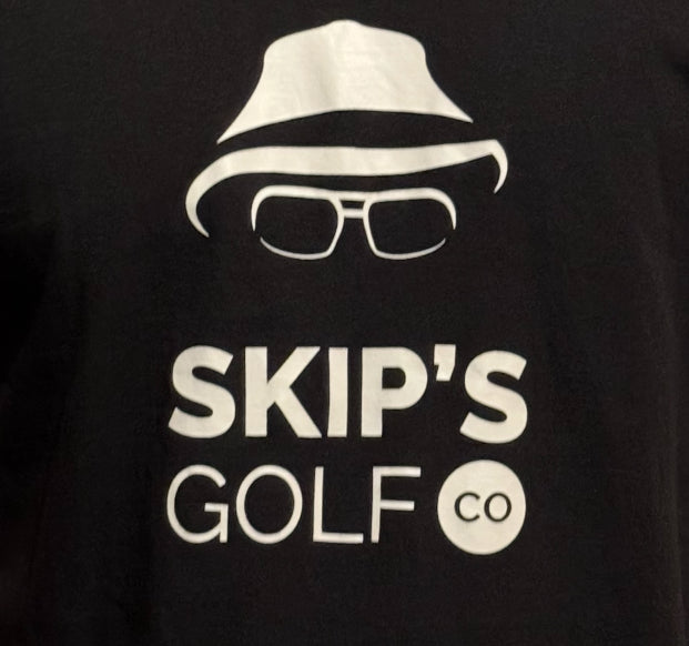 Skips Golf Co. Logo Tee Shirt in Black - Comfort Colors