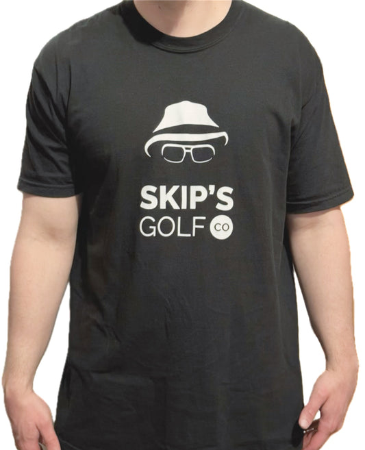 Skips Golf Co. Logo Tee Shirt in Black - Comfort Colors