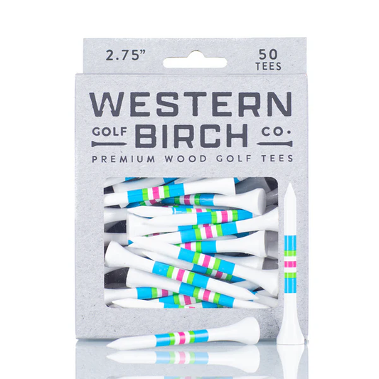 Western Birch Golf Company "Baby Blue Monster" Signature Striped Golf Tee