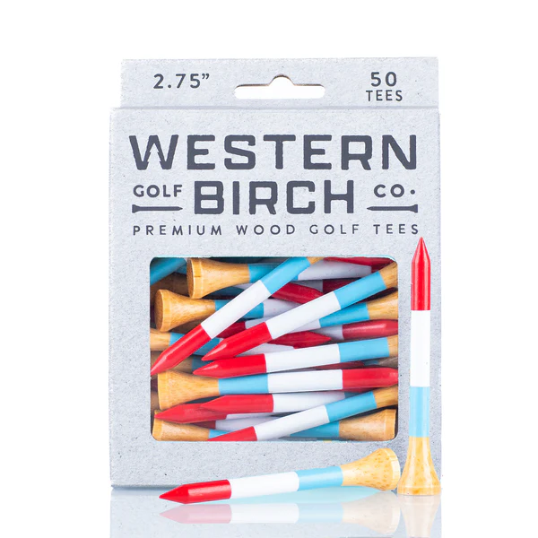 Western Birch Golf Company "Bomb Pop" Special Edition Striped Golf Tee