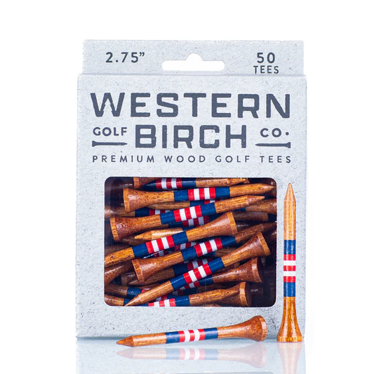 Western Birch Golf Company "Mustang" Signature Striped Golf Tee