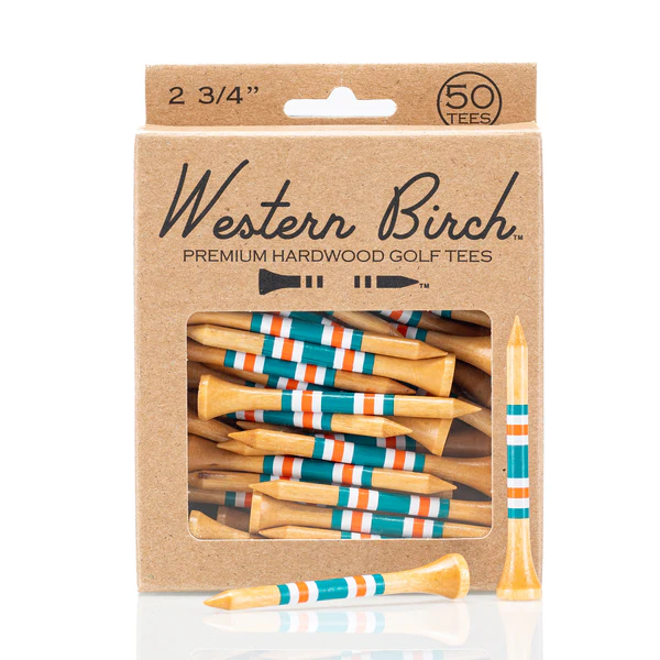 Western Birch Golf Company "Punchbowl" Striped Golf Tee